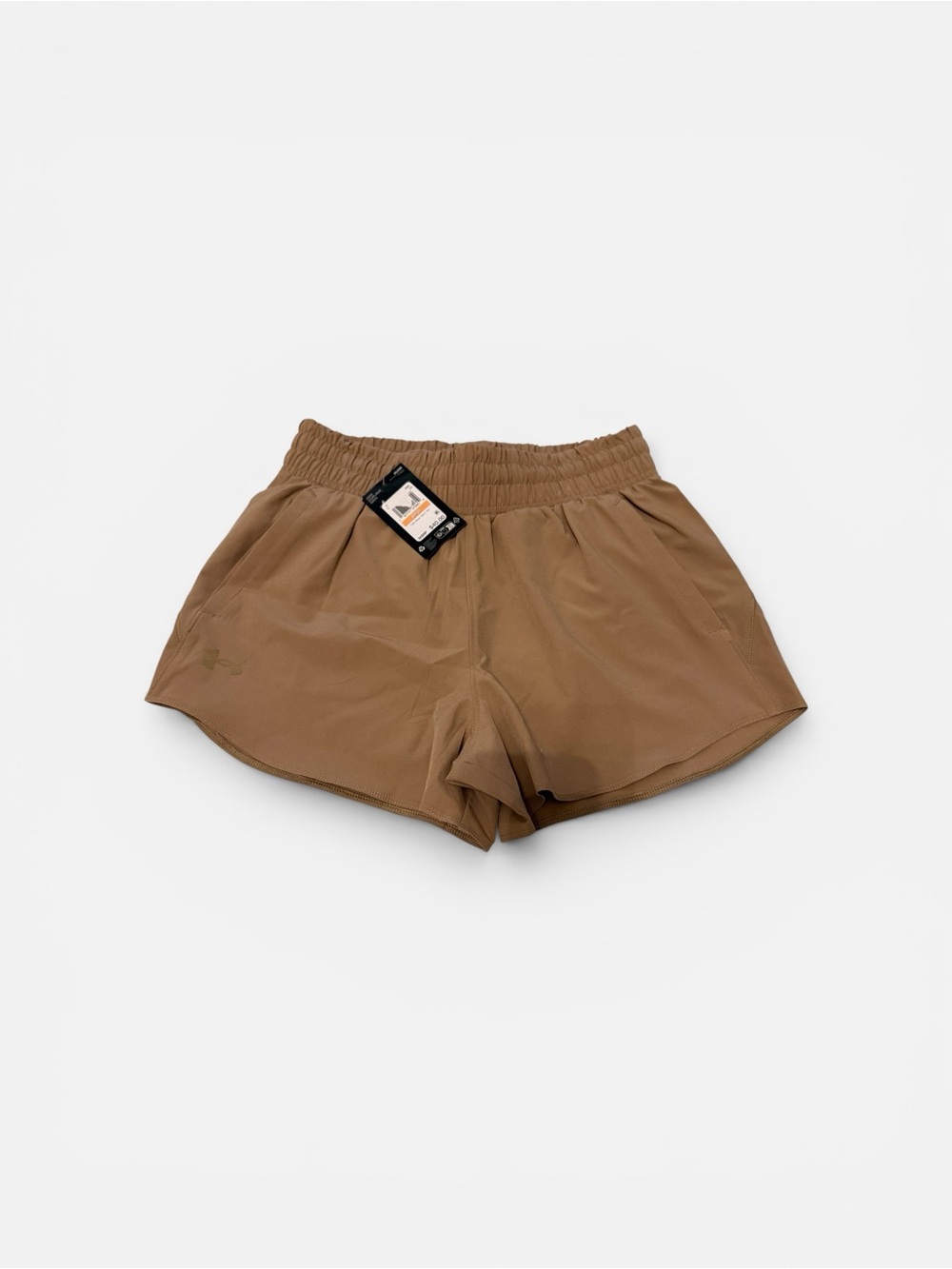 Under Armour 3 inch Flex Woven Women’s Tan Performance Running Shorts Sm